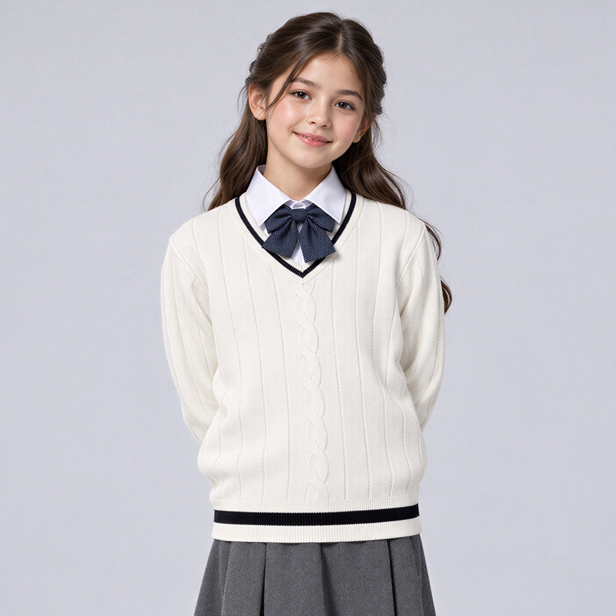 2006-pullover-braid-stripe-1 ΠΟΥΛΟΒΕΡ ΠΑΡΕΛΑΣΗΣ V ΚΟΤΣΙΔΑ & ΡΙΓΑ - Image 1